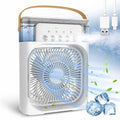 Mini Cooler for Room Cooling Portable Mini Fan Cooler with 7 Colors LED Light, 3 Wind Speeds and 3 Spray Modes for Office, Home, Dorm, Travel (Random Color)
