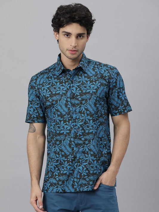 Men's Poly Cotton Printed Half Sleeves Shirt - Premium  from Roposo Clout - Just $736! Shop now at Mystical9