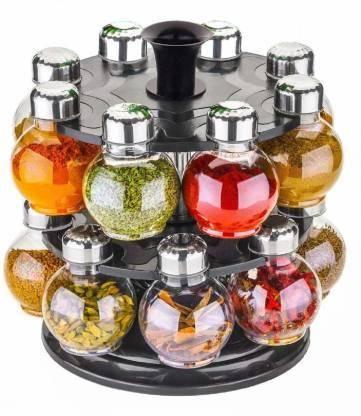 360 Degree Revolving Round Shape Transparent Spice Rack - Premium  from Roposo Clout - Just $1080! Shop now at Mystical9