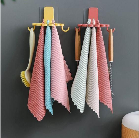 Towel Rack-Wall Mounted Flower-shaped Hook Cloth Rack Kitchen Storage Organizer - Premium  from Roposo Clout - Just $550! Shop now at Mystical9