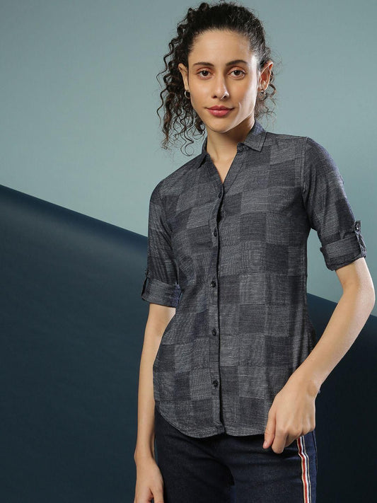 Campus Sutra Women's Cotton Checks Shirts - Premium  from Roposo Clout - Just $990! Shop now at Mystical9