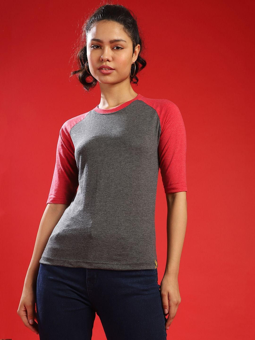 Campus Sutra Women's Cotton Solid T-Shirts - Premium  from Roposo Clout - Just $716! Shop now at Mystical9
