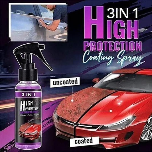 3 in 1 High Protection Quick Car Ceramic Coating Spray - Car Wax Polish Spray (Pack 1) - Premium  from Roposo Clout - Just $550! Shop now at Mystical9