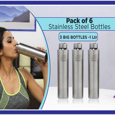 Pack of 6 Stainless Steel Water Bottles - Premium  from Roposo Clout - Just $1280! Shop now at Mystical9