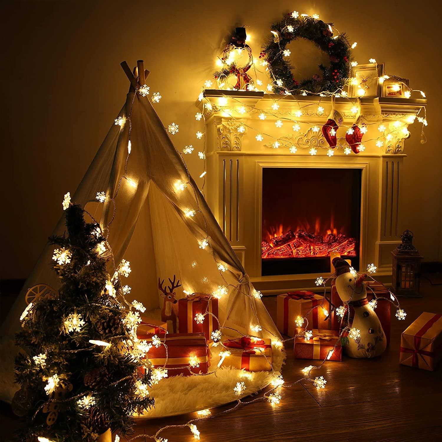 Snowflake Serial String Lights for Decoration (Warm White) - Premium  from Roposo Clout - Just $690! Shop now at Mystical9