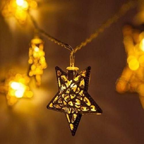 16 Led Golden Metal Star Copper String Fairy Light for Decoration - Warm White - Premium  from Roposo Clout - Just $690! Shop now at Mystical9