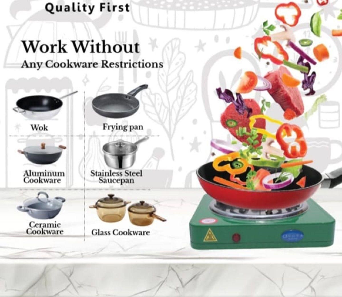 Kitchen Queen Flameless Electric Cooking Stove (Green) - Premium  from Roposo Clout - Just $990! Shop now at Mystical9