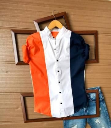 Men's Lycra Blend Colorblock Casual Shirt - Premium  from Roposo Clout - Just $800! Shop now at Mystical9