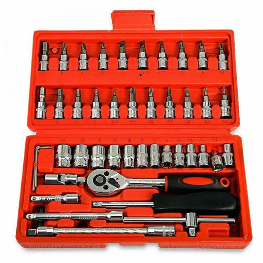 Hardware Tools- 46 in 1 Multi Purpose Combination Socket Tool Kit - Premium  from Roposo Clout - Just $1000! Shop now at Mystical9