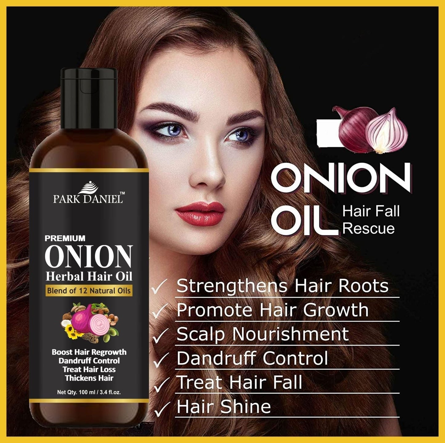 Park Daniel Onion Oil & Onion Blackseed Shampoo Combo Pack Of 2 bottle of 100 ml(200 ml) - Premium  from Roposo Clout - Just $1100! Shop now at Mystical9