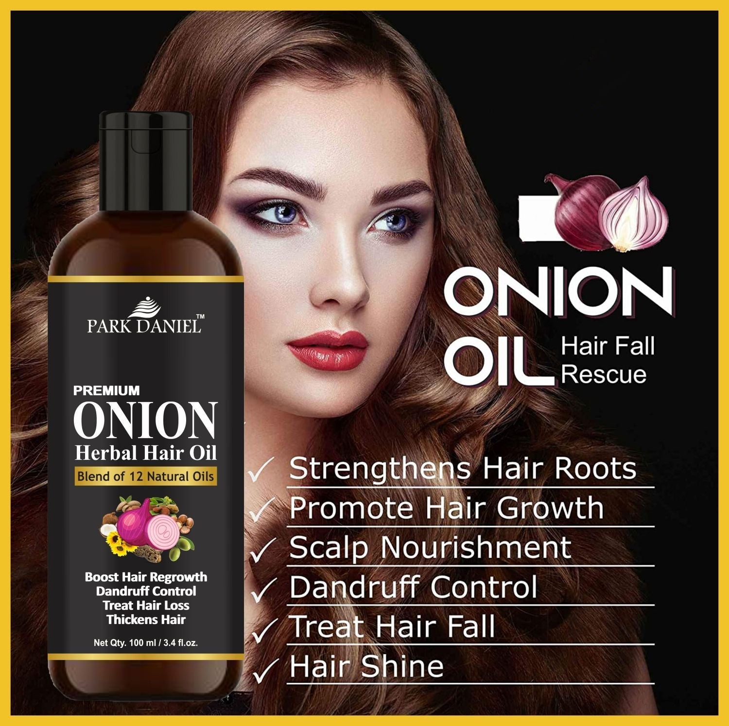 Park Daniel Onion Oil & Onion Blackseed Shampoo Combo Pack Of 2 bottle of 100 ml(200 ml) - Premium  from Roposo Clout - Just $1100! Shop now at Mystical9