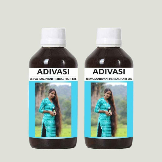 Adivasi Jeeva Sanjivani Herbal Hair Oil  (Pack of 2) - Premium  from Roposo Clout - Just $600! Shop now at Mystical9