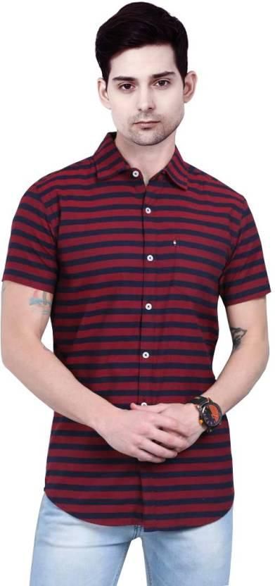 Men's Lycra Blend Stripe Print Casual Shirt - Premium  from Roposo Clout - Just $730! Shop now at Mystical9