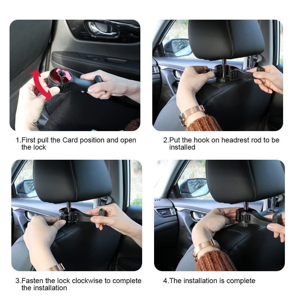 Car Seat Back Hooks with Phone Holder(Pack of 2) - Premium  from Roposo Clout - Just $800! Shop now at Mystical9