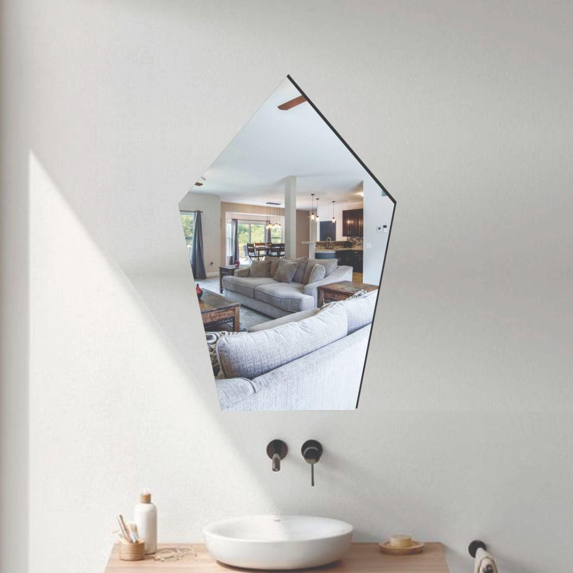 WallDaddy Oval Shape Plastic Mirror For Wall Size (20x30)Cm Flexible Mirror PentagonMirror - Premium  from Roposo Clout - Just $550! Shop now at Mystical9