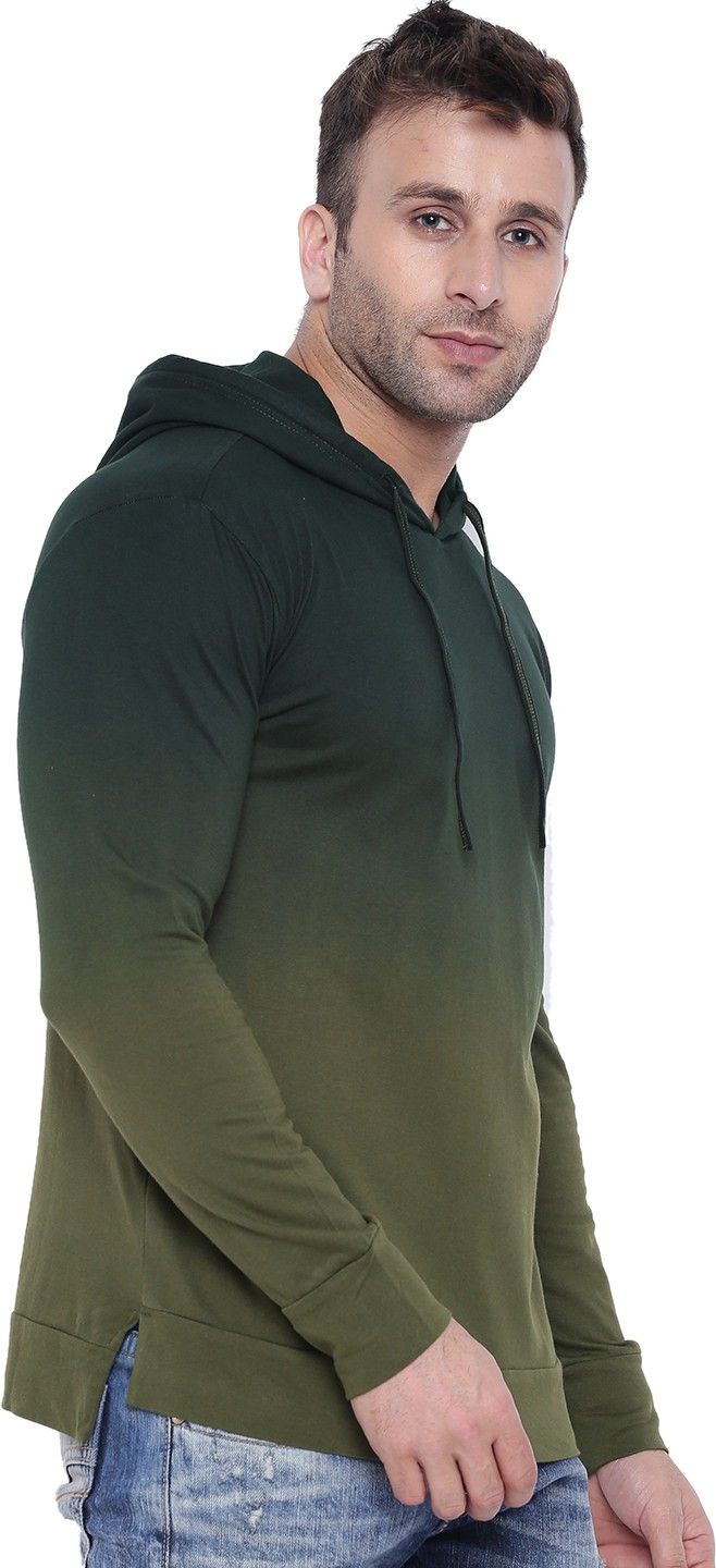 Gritstones Cotton Blend Color Block Full Sleeves Mens Hooded Neck T-Shirt - Premium  from Roposo Clout - Just $670! Shop now at Mystical9