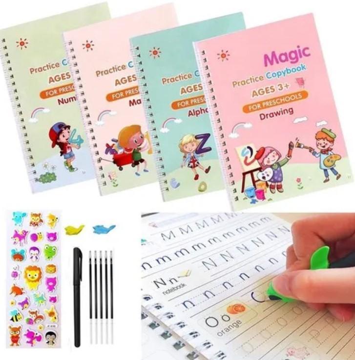 Number Tracing Magic Practice Copybook for Preschoolers with Pen, Magic Copybook Set Practical Reusable Writing Tool Simple Hand Lettering (Pack of 2) - Premium  from Roposo Clout - Just $700! Shop now at Mystical9