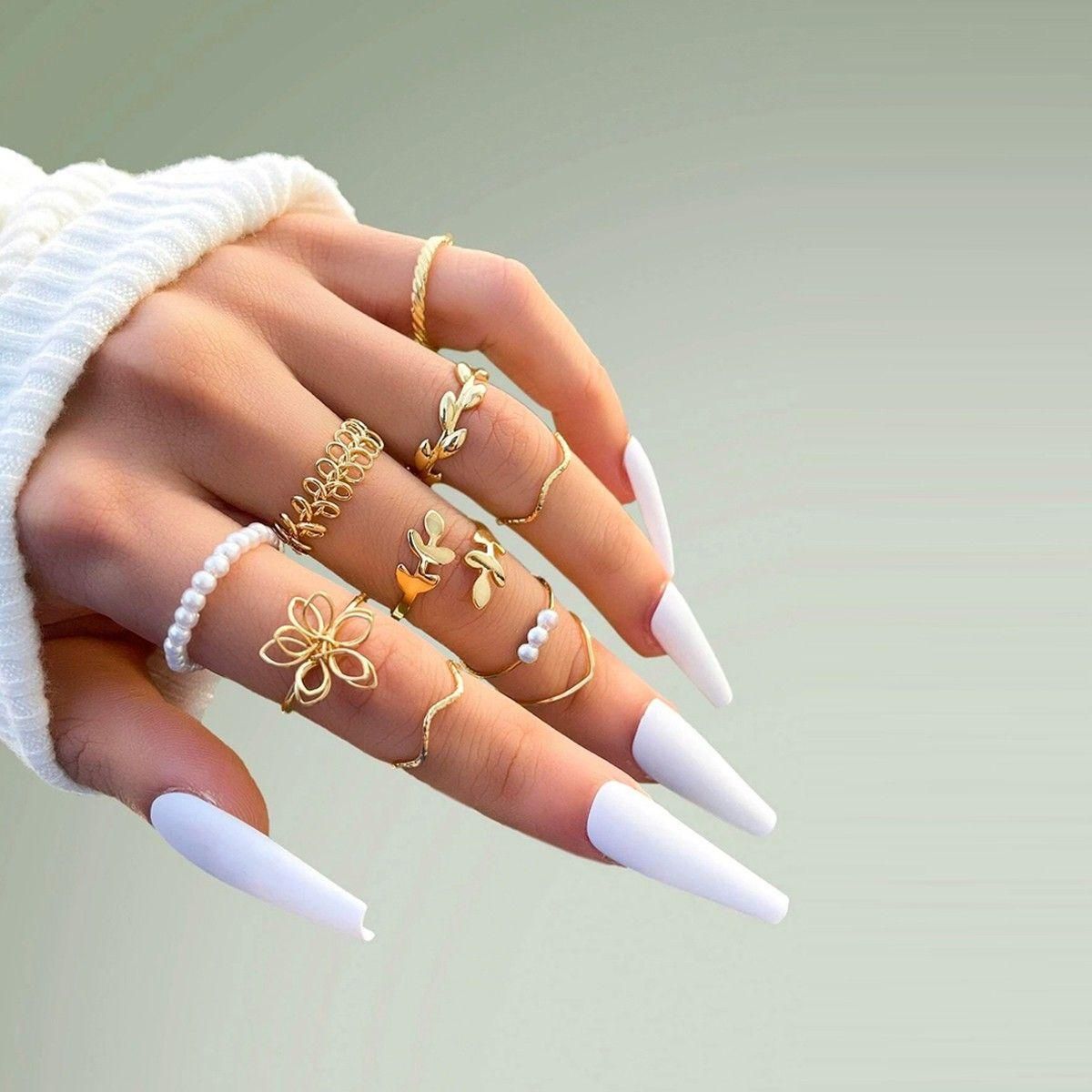 Combo Pack Of Rings(Pack Of 10) - Premium  from Roposo Clout - Just $615! Shop now at Mystical9