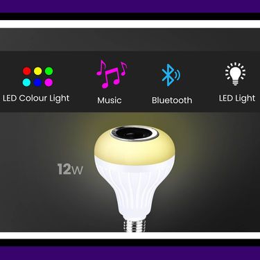 Colour Changing LED Bulb with Bluetooth Speaker & Remote - Premium  from Roposo Clout - Just $800! Shop now at Mystical9
