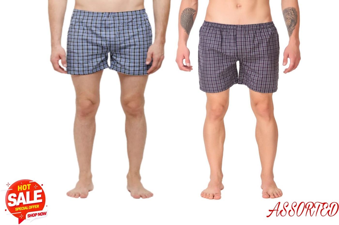 Fidato Men's Checkered Boxer Pack Of 2 - Premium  from Roposo Clout - Just $620! Shop now at Mystical9