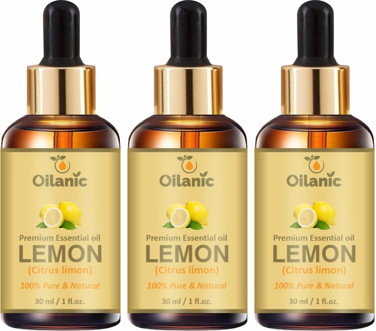 Oilanic Premium Lemon Essential Oil Combo pack of 3 bottles of 30 ml(90 ml) - Premium  from Roposo Clout - Just $700! Shop now at Mystical9