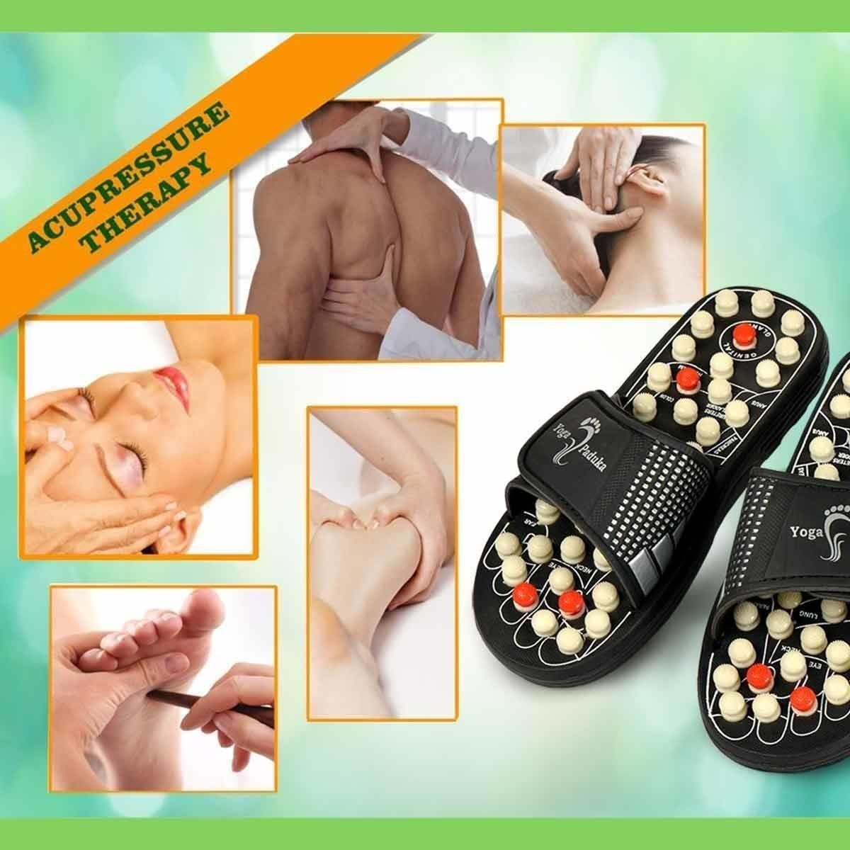 Acupressure and Magnetic Therapy Paduka Slippers for Full Body Blood Circulation Yoga Paduka Acupressure Foot Relaxer For Men and Women - Premium  from Roposo Clout - Just $650! Shop now at Mystical9