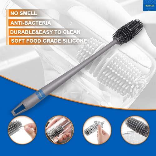 Cleaning Silicone Brush with Long Handle - Premium  from Roposo Clout - Just $500! Shop now at Mystical9