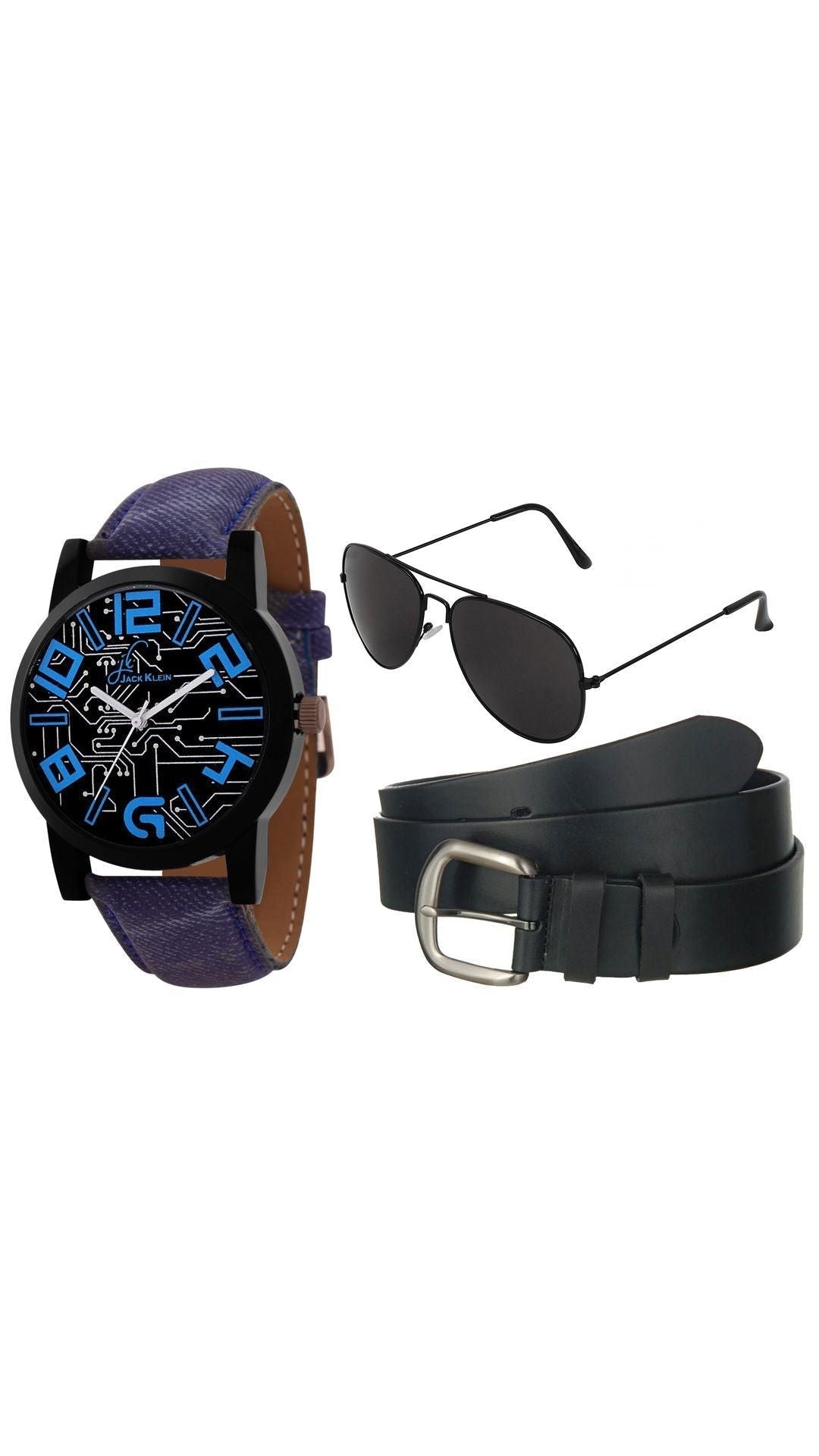 Men's Sunglasses , Belt & Watch (Pack of 3) - Premium  from Roposo Clout - Just $660! Shop now at Mystical9