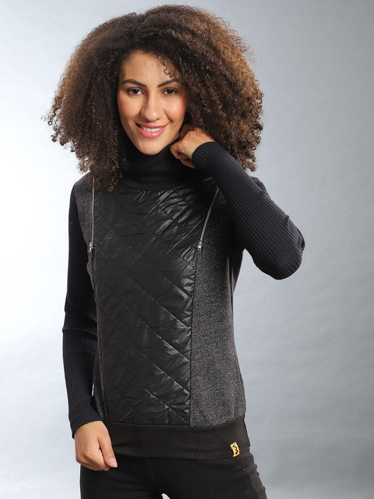 Women's  Cotton Black Solid Sweatshirt - Premium  from Roposo Clout - Just $1360! Shop now at Mystical9