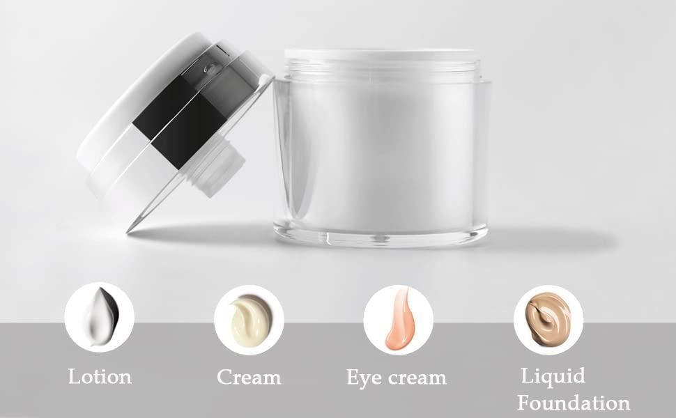Lotion Face Cream Dispenser, Airless Travel Lotion Jar with Lid for Thick Moisturizer Skincare Cream - Premium  from Roposo Clout - Just $650! Shop now at Mystical9