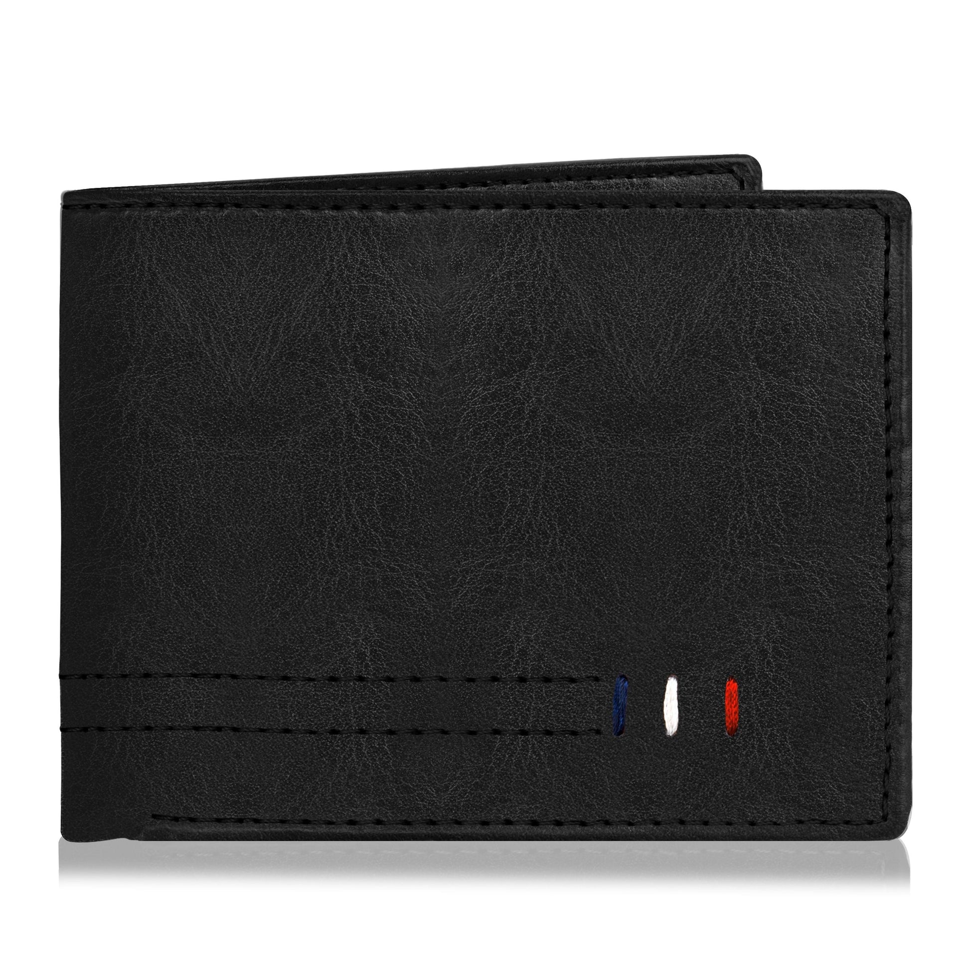 Lorenz Bi-Fold Black PU Leather Wallet for Men - Premium  from Roposo Clout - Just $600! Shop now at Mystical9