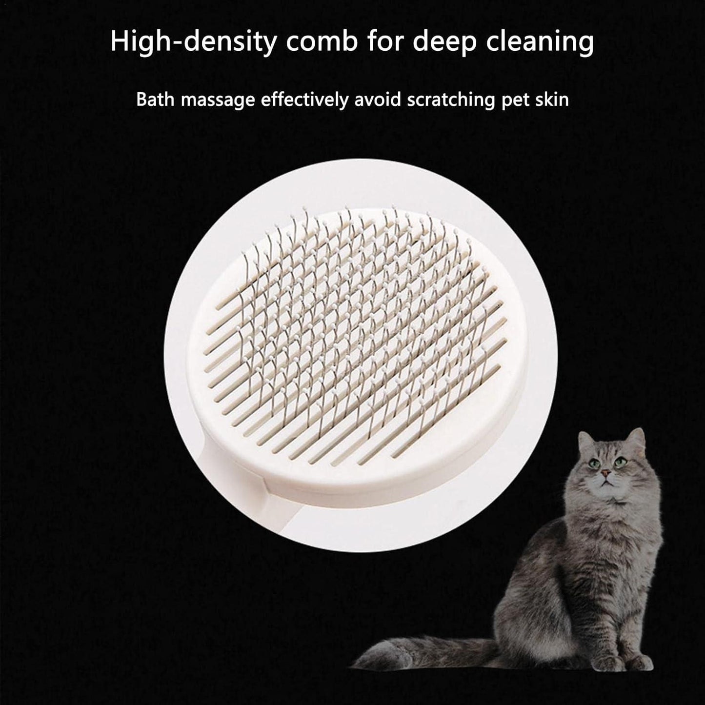 Plastic Grey Pet Cat Head Comb With Cleaning Needle, Shedding Massager, Dog Hair Removal Brush - Premium  from Roposo Clout - Just $681! Shop now at Mystical9