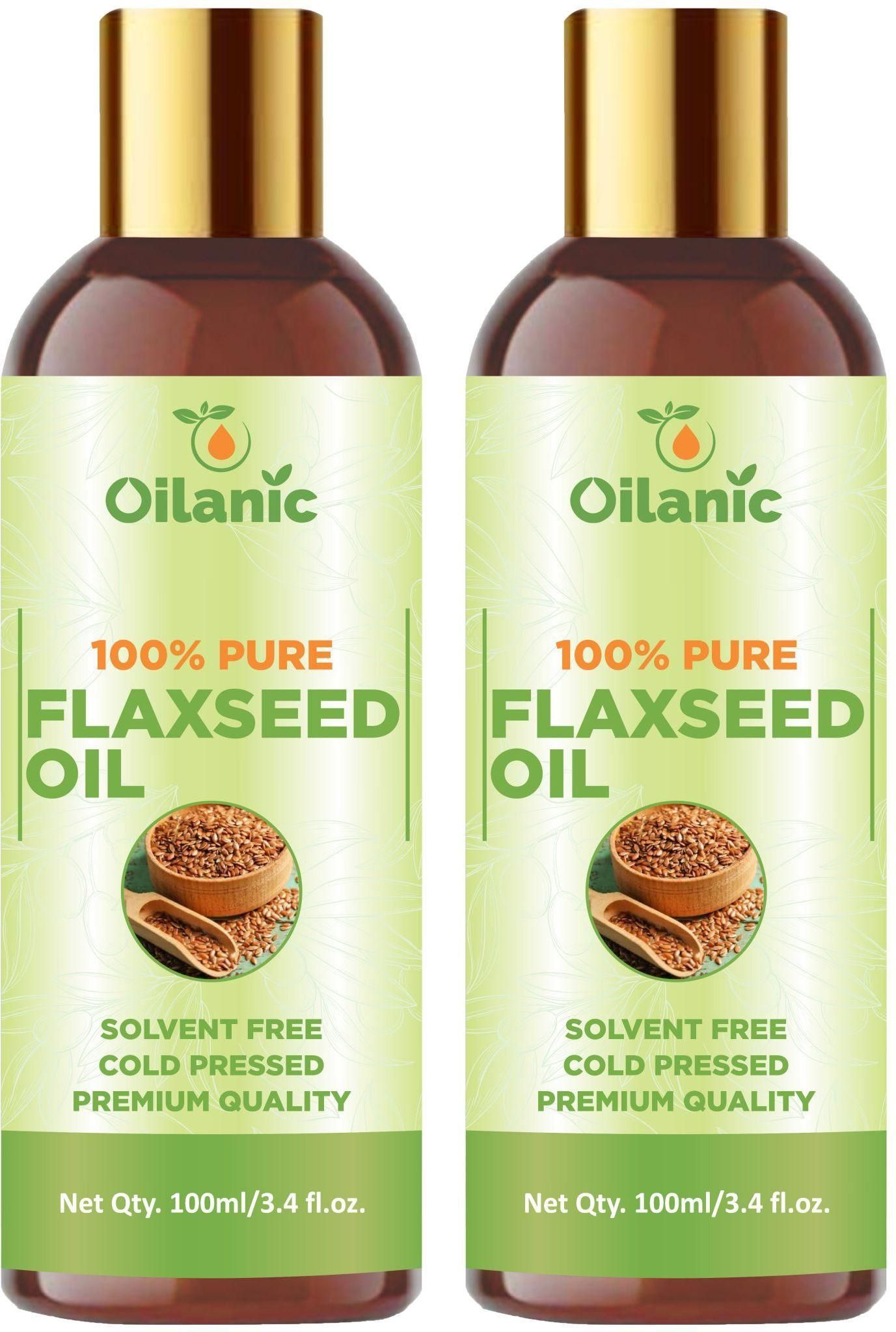 Oilanic Premium Flaxseed Oil Combo pack of 2 bottles of 100 ml(200 ml) - Premium  from Roposo Clout - Just $600! Shop now at Mystical9