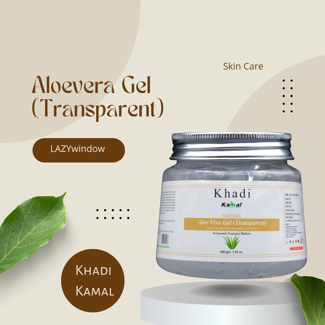 Khadi Kamal Herbal 100 Pure Natural & Organic Aloevera Gel For Men And Women For Face And Hair 200ml Pack of 5 - Premium  from Roposo Clout - Just $975! Shop now at Mystical9