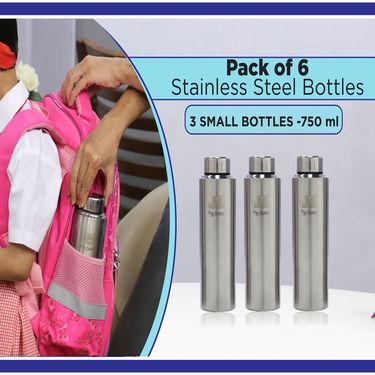 Pack of 6 Stainless Steel Water Bottles - Premium  from Roposo Clout - Just $1280! Shop now at Mystical9
