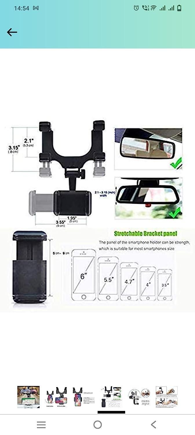 Rearview Mirror Phone Holder for Car - Premium  from Roposo Clout - Just $600! Shop now at Mystical9