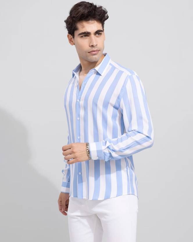 Men Regular Fit Striped Spread Collar Casual Shirt - Premium  from Roposo Clout - Just $740! Shop now at Mystical9
