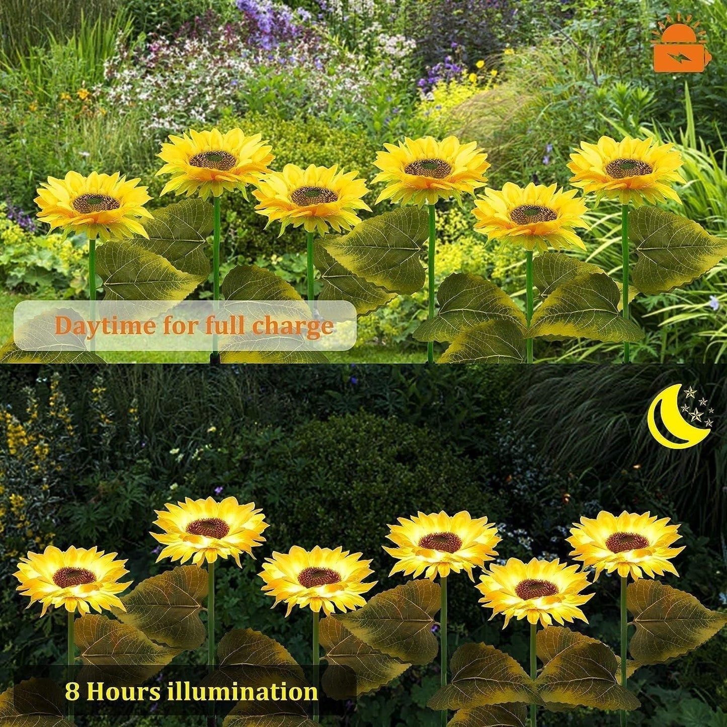 Sunflower Solar Powered Light (Pack of 2) - Premium  from Roposo Clout - Just $1050! Shop now at Mystical9