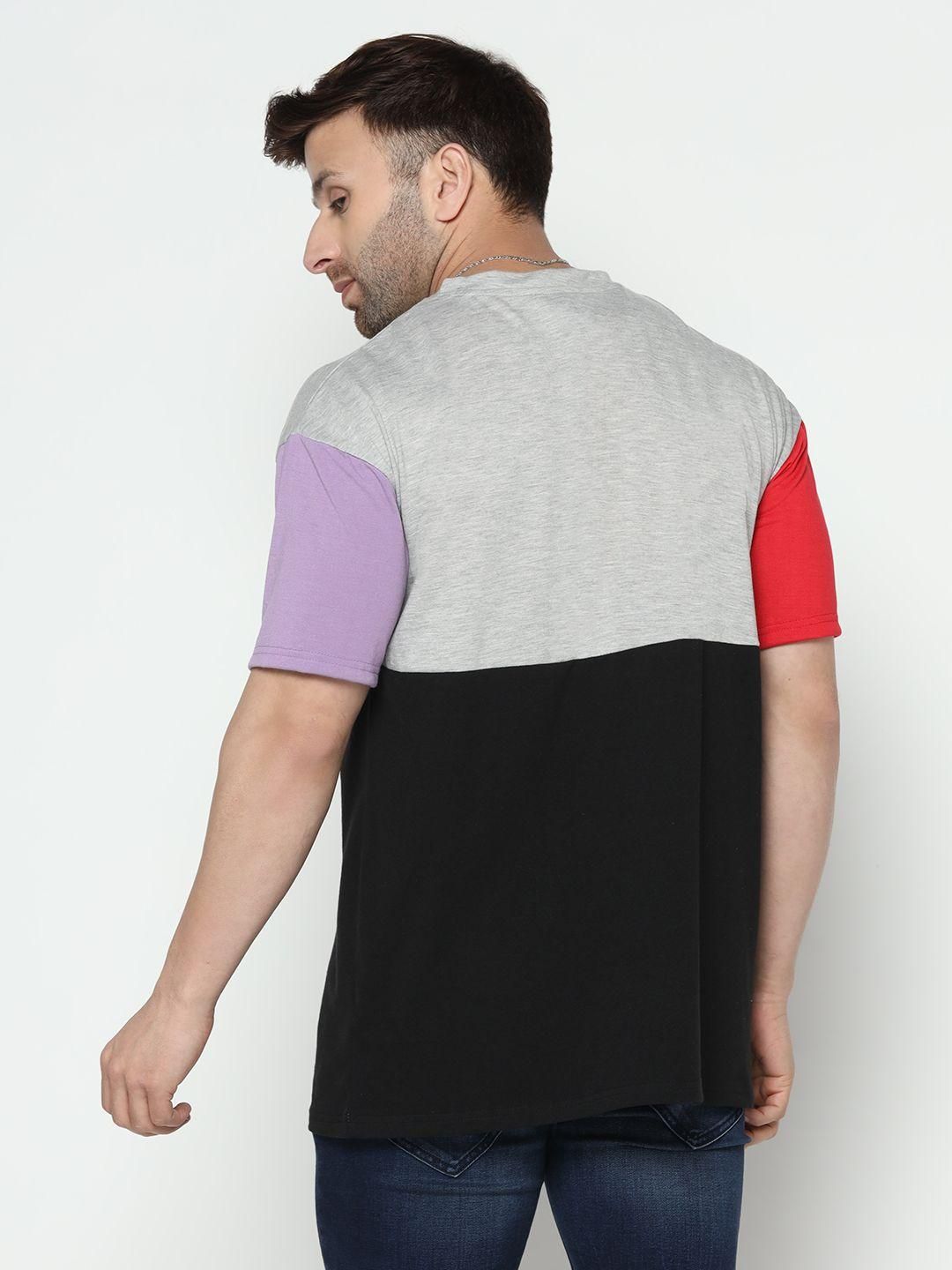 Cotton Blend Color Block Half Sleeves Mens Round Neck T-Shirt - Premium  from Roposo Clout - Just $675! Shop now at Mystical9