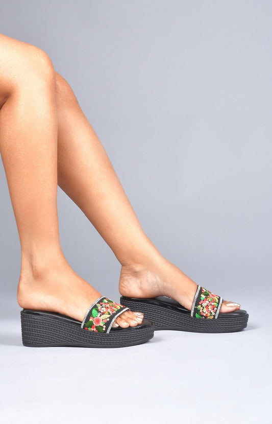 Stylish Ethnic Heel Wedges Sandal For Women's - Premium  from Roposo Clout - Just $879! Shop now at Mystical9