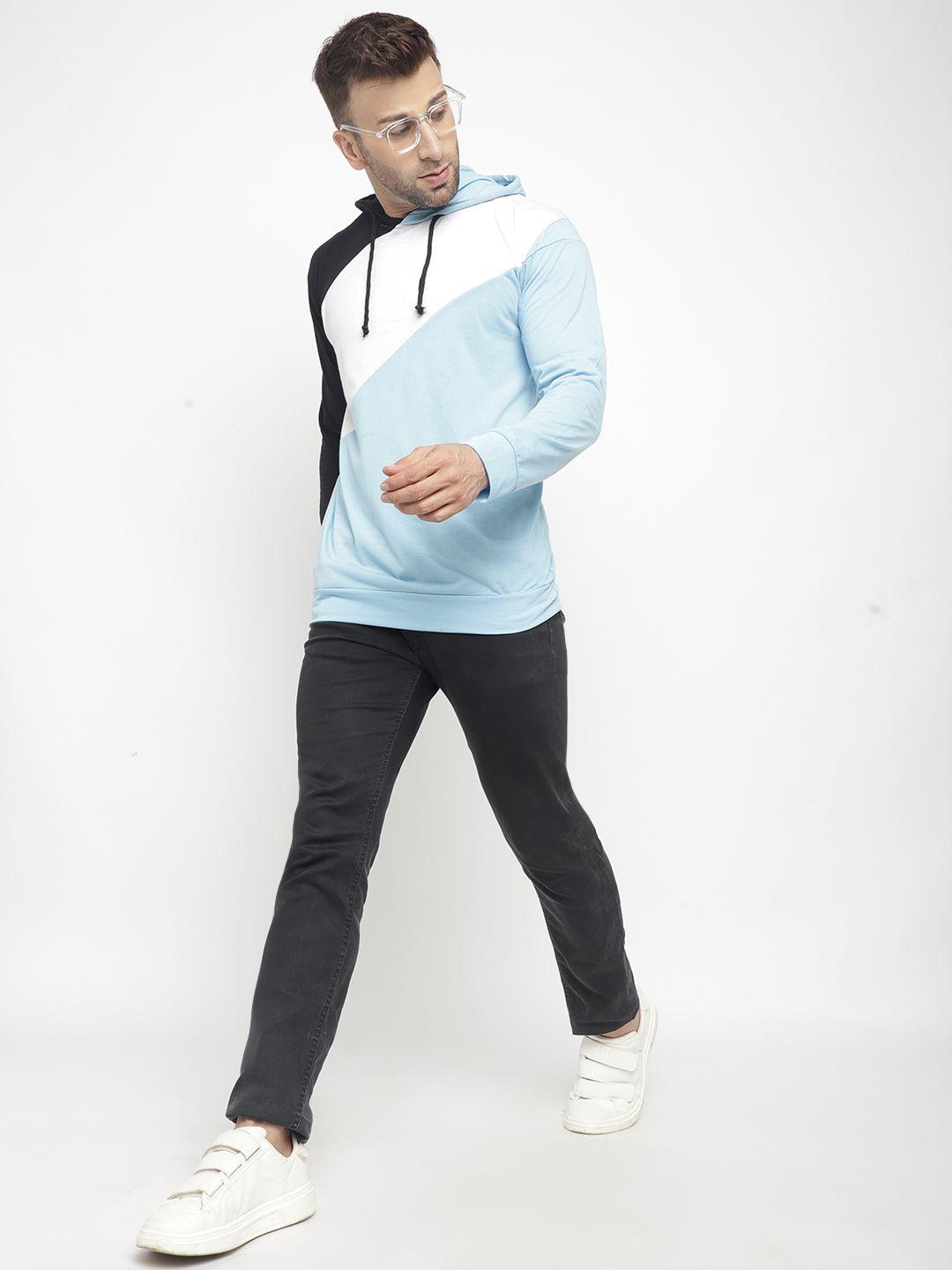 Cotton Blend Solid Full Sleeves Mens Hooded T-Shirt - Premium  from Roposo Clout - Just $674! Shop now at Mystical9