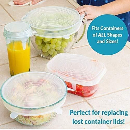 Silicon Lids - Reusable Silicone Stretch Lids For Food Cover ( Set of 6 ) - Premium  from Roposo Clout - Just $600! Shop now at Mystical9