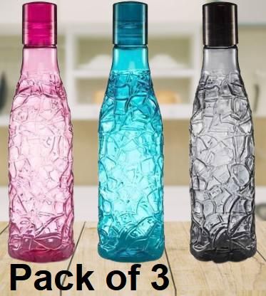 Bottles-Frekich New Create Design Plastic For Office Use, Kitchen Use, Water Bottle 1000 Ml Bottle (Pack of 3) - Premium  from Roposo Clout - Just $600! Shop now at Mystical9