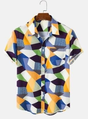 Men's Lycra Blend Printed Colorbock Casual Shirt - Premium  from Roposo Clout - Just $733! Shop now at Mystical9