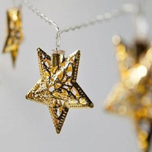 16 Led Golden Metal Star Copper String Fairy Light for Decoration - Warm White - Premium  from Roposo Clout - Just $690! Shop now at Mystical9