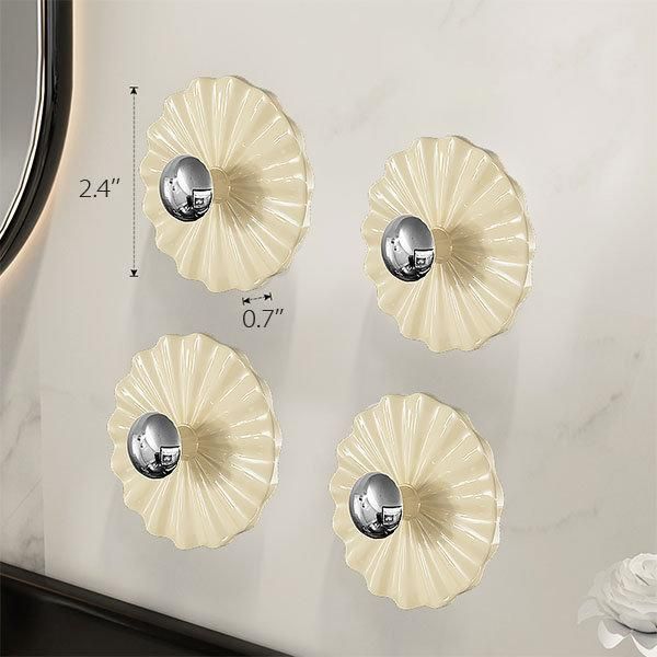 Petal Shaped Adhesive Wall Hooks - White - Transparent - Black(5Pcs) - Premium  from Roposo Clout - Just $600! Shop now at Mystical9