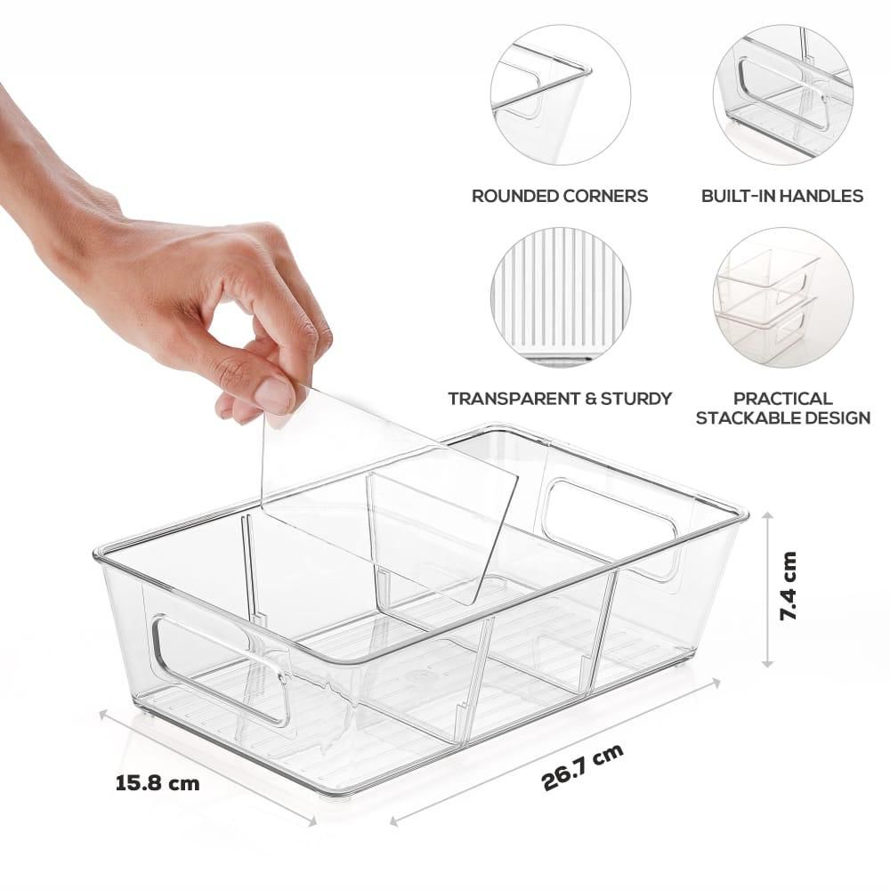 Food Storage Organizer with Removable Dividers (Set of 2) - Premium  from Roposo Clout - Just $750! Shop now at Mystical9