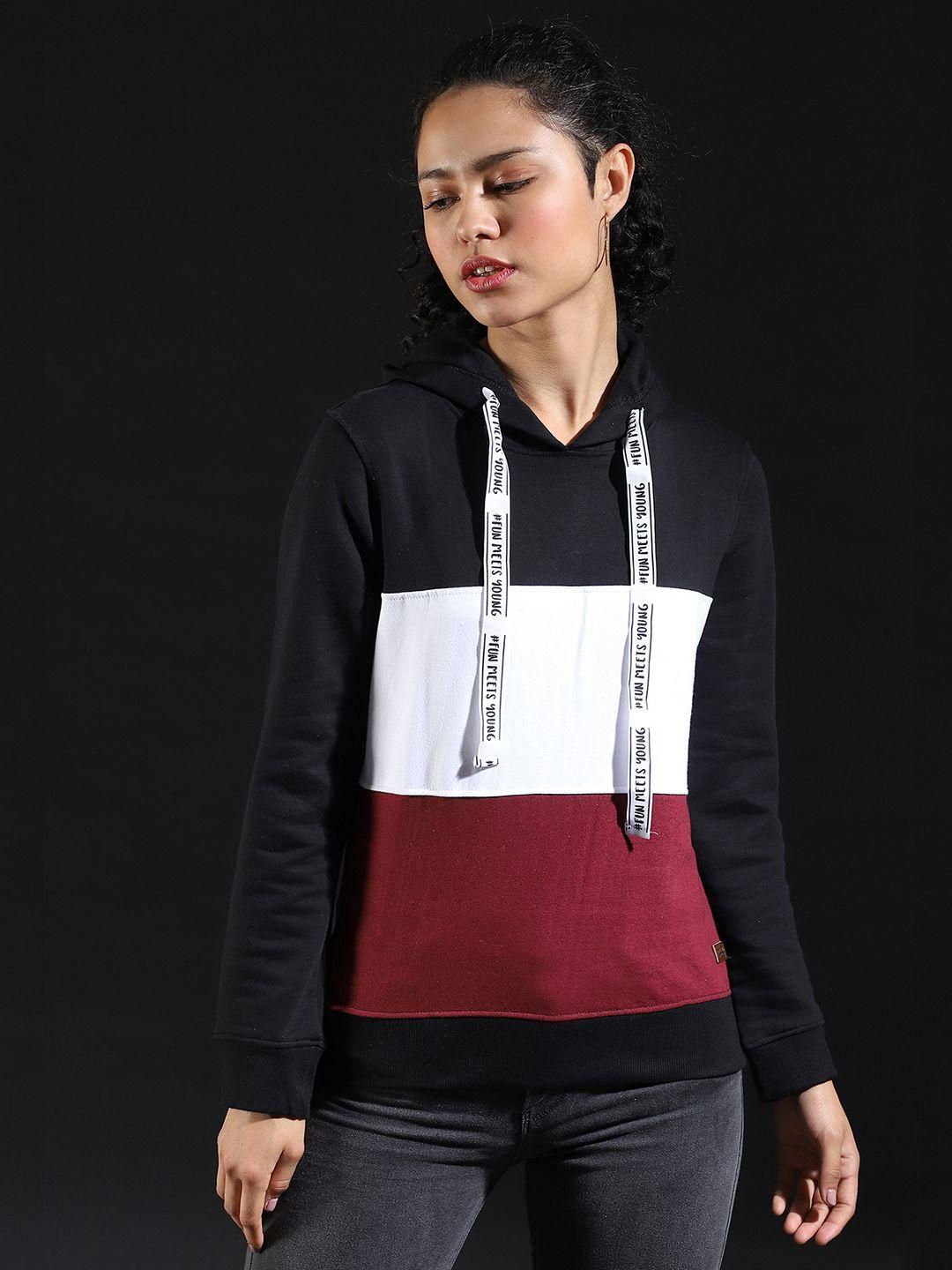 Women's  Cotton Multicolor Color Block Sweatshirt - Premium  from Roposo Clout - Just $1249! Shop now at Mystical9