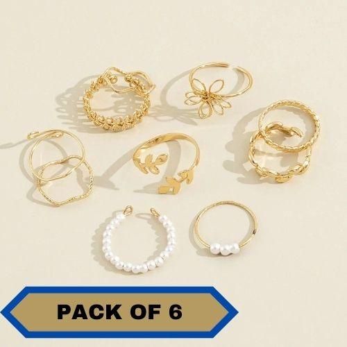 Combo Pack Of Rings(Pack Of 10) - Premium  from Roposo Clout - Just $615! Shop now at Mystical9