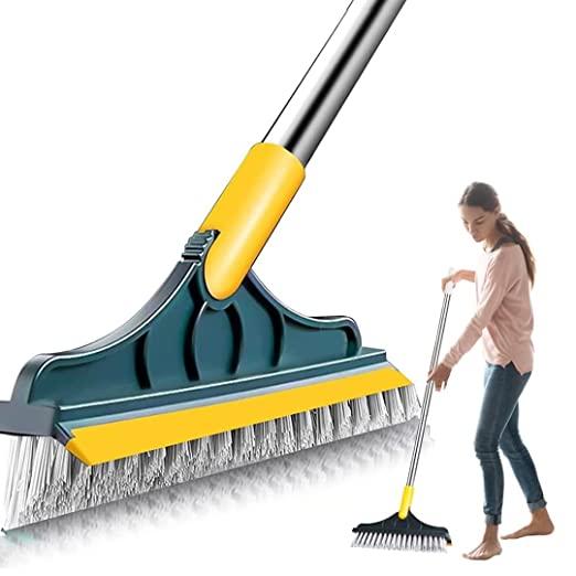 Long Handle 120� Rotating Bathroom/Kitchen/Multifunctional Cleaning Brush with Wiper 2 in 1 Tiles - Premium  from Roposo Clout - Just $600! Shop now at Mystical9